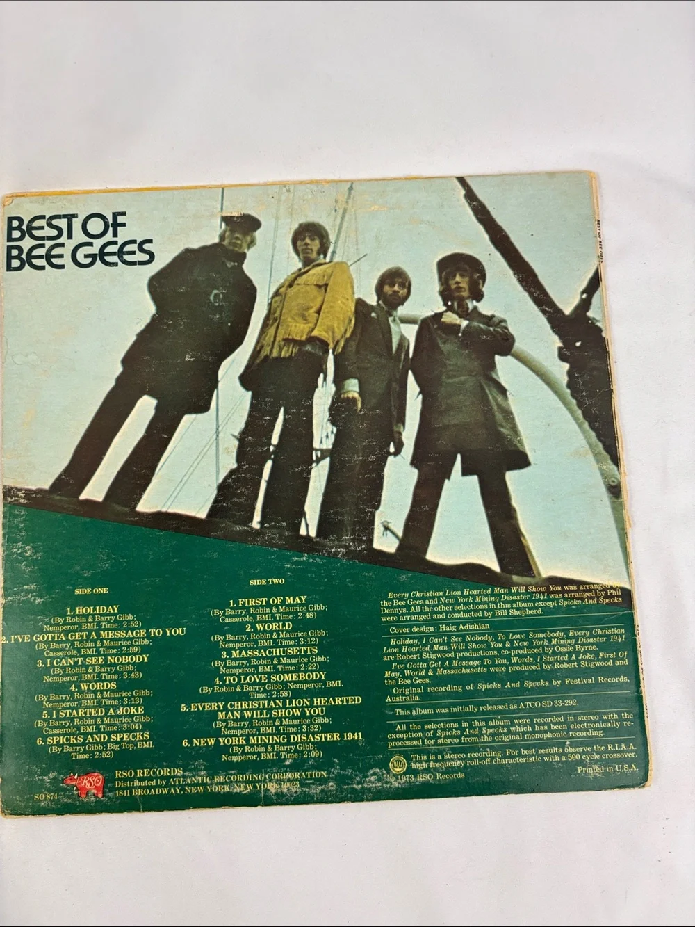 Best of The Bee Gees Original 1973 LP Vinyl Record Album - Stereo Recording - Picture 3 of 10